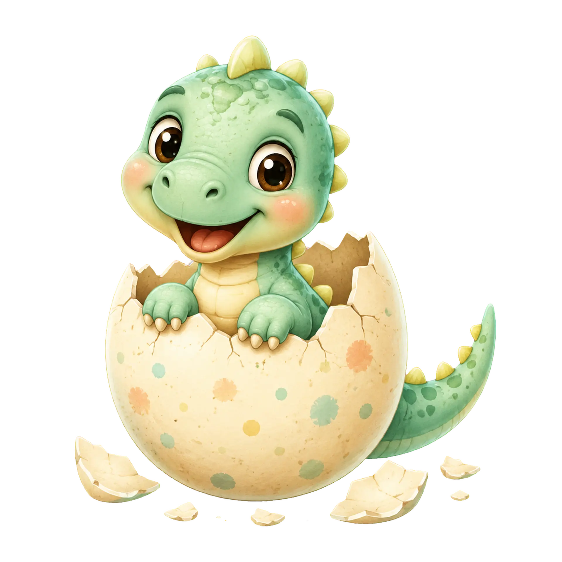 Baby Dinosaur Hatching from Egg